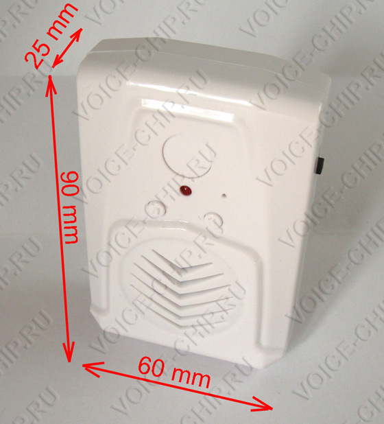 VS-2018M звуковой информатор для установки на дверь, размеры