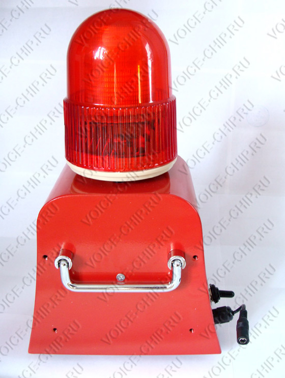 Промышленный свето-звуковой маяк со встроенным аккумулятором VS-504A для предупреждения и оповещения, задняя панель с ручкой для переноски