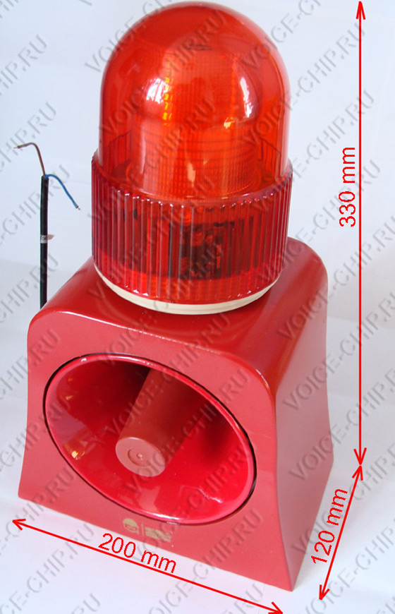 Промышленный свето-звуковой маяк VS-500A для предупреждения и оповещения, размеры